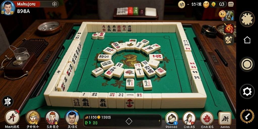 Tampilan menarik dari gameplay Mahjong di 898A.