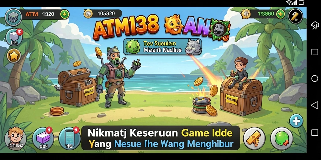 Tangkapan layar gameplay <strong>ATM138</strong> yang menampilkan momen seru dalam mengelola sumber daya.