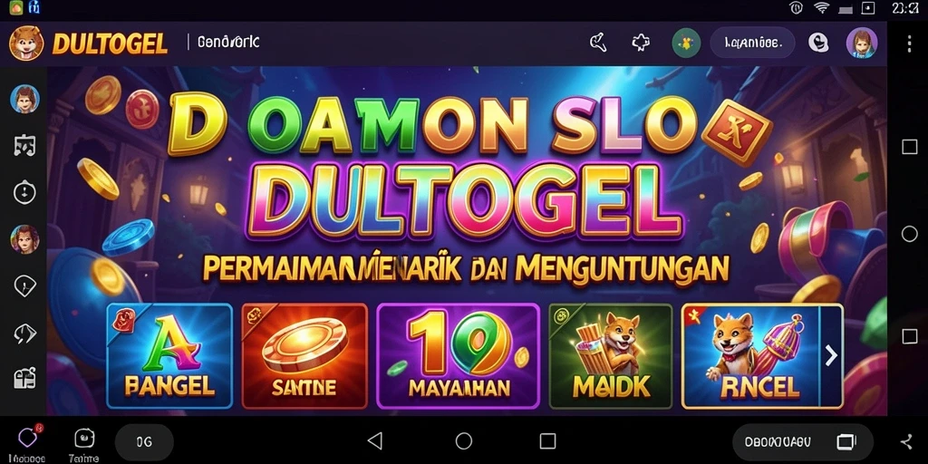 Tampilan menarik gameplay DULTOGEL dengan berbagai slot yang seru.