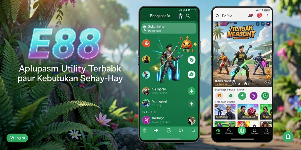 Tampilan antarmuka utama E88 menampilkan fitur-fitur Utility yang praktis.