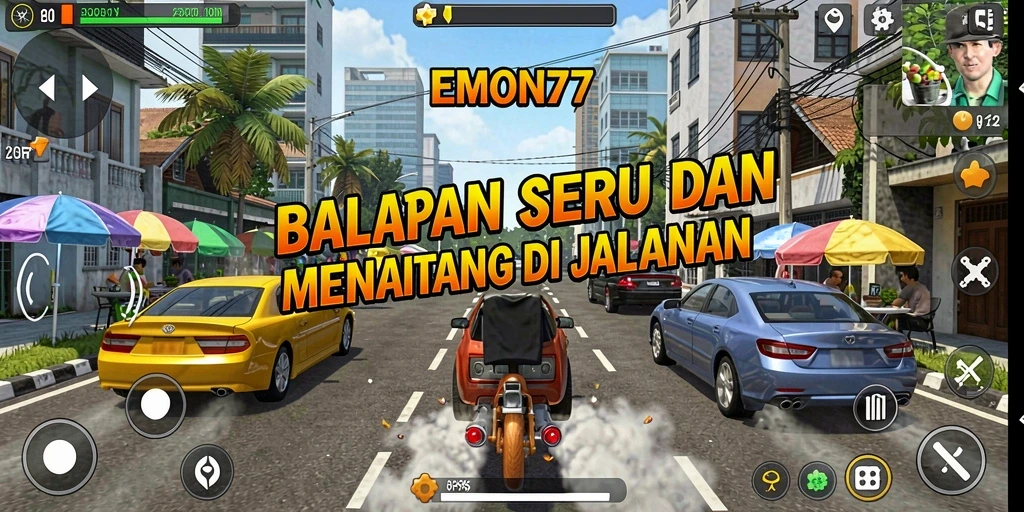 Gameplay Racing yang mendebarkan dan penuh aksi.