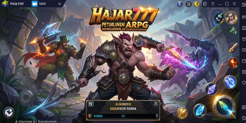 Tampilan screenshot utama HAJAR777 menampilkan aksi pertarungan seru dengan grafis menakjubkan.