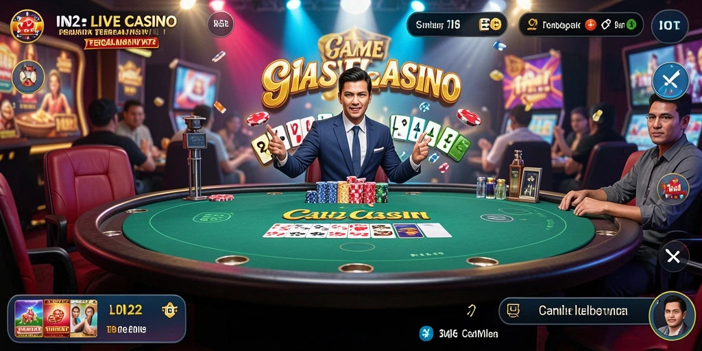 Tampilan gameplay yang menarik dan interaktif di IN22 Live Casino.