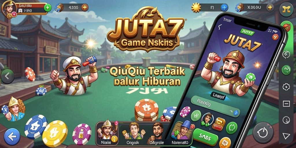 Gameplay seru dalam JUTA7 dengan kartu QiuQiu.
