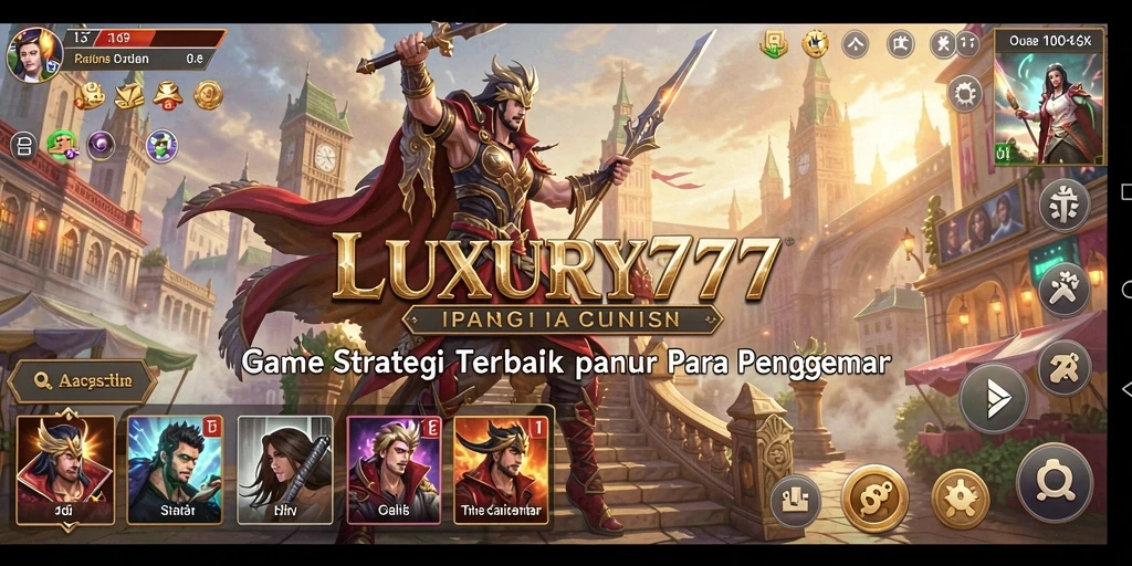 Tampilan gameplay aksi strategi yang mendebarkan di LUXURY777.
