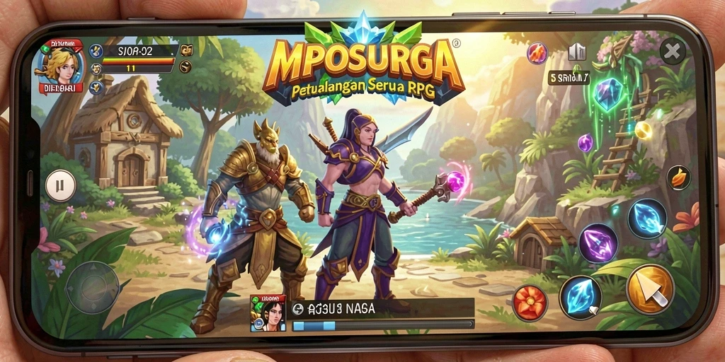 Screenshot menunjukkan aksi pertarungan epik dalam MPOSURGA yang memukau.