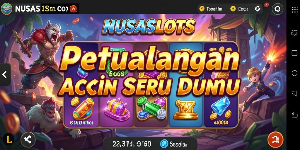 Tampilan seru gameplay NUSASLOTS dengan aksi mendebarkan.