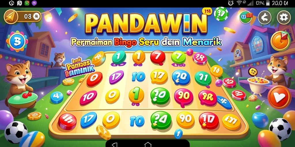 Tampilan gameplay seru dan interaktif dalam PANDAWIN.