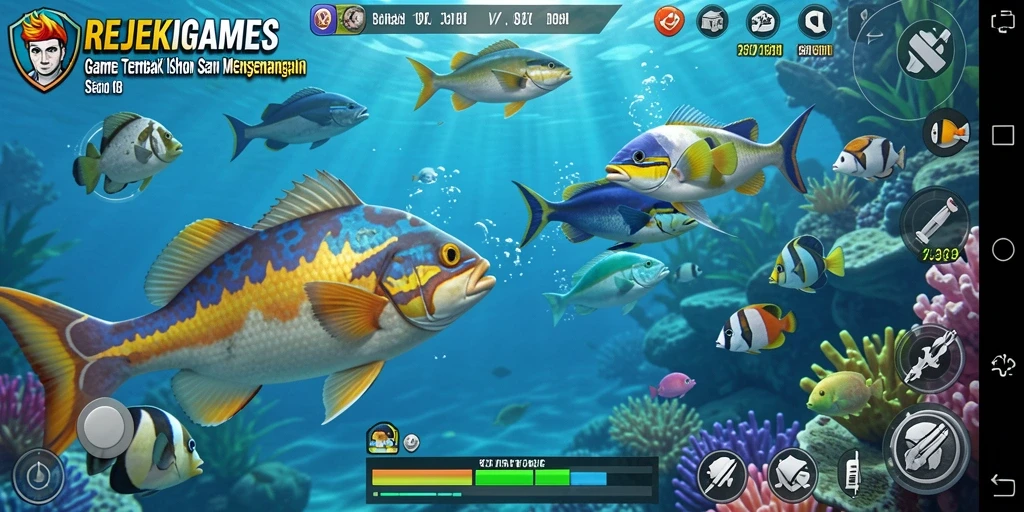 Tampilan gameplay Tembak Ikan yang menegangkan di REJEKIGAMES.