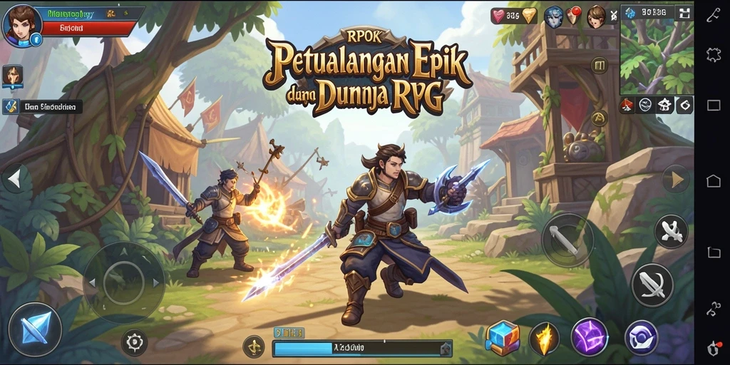 Screenshot gameplay RPOK menampilkan aksi pertarungan yang mendebarkan.